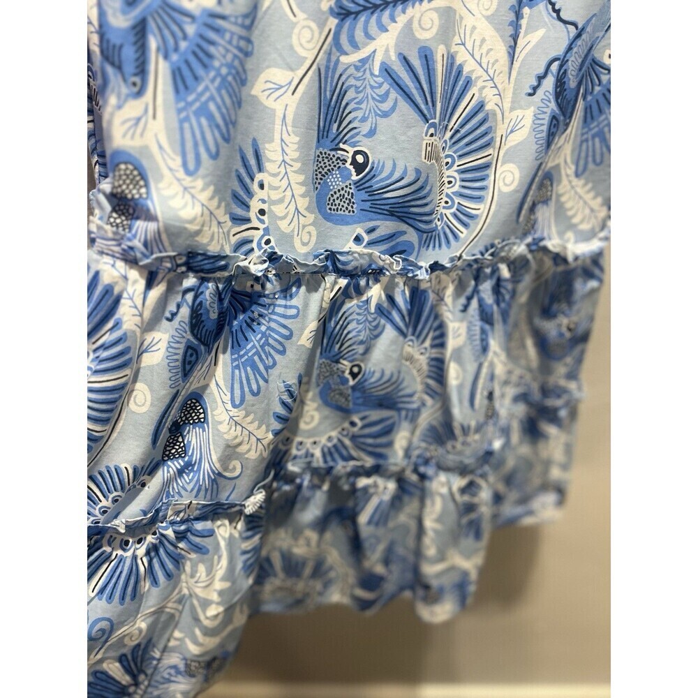 Sail to Sable Blue Bradley Bib A Line Dress Boho Cottagecore Resort Size XS - Picture 10 of 10